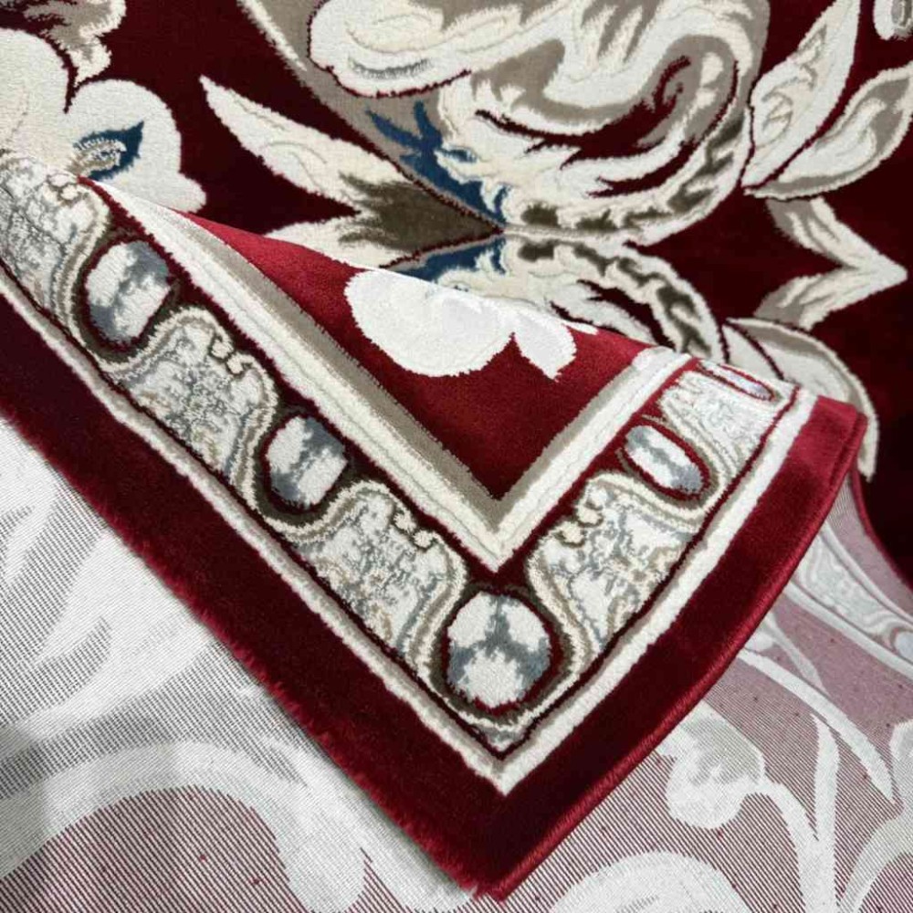 سجاد تركي ياسمين نقش فرنسي 9050A احمر مقاس 400*500