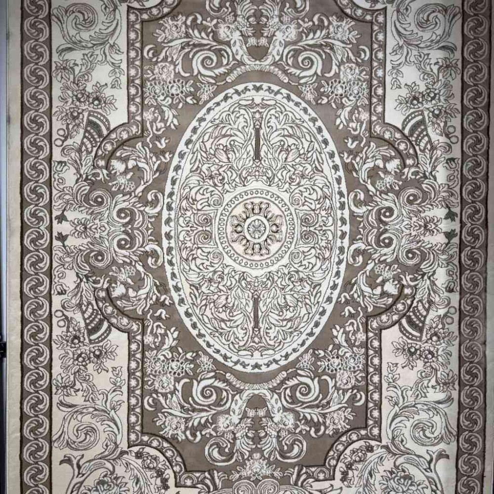 سجاد تركي ياسمين نقش فرنسي 9051A بيج مقاس 80*150