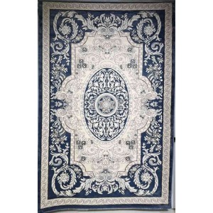 سجاد تركي ياسمين نقش فرنسي 9051A سماوي مقاس 300*400
