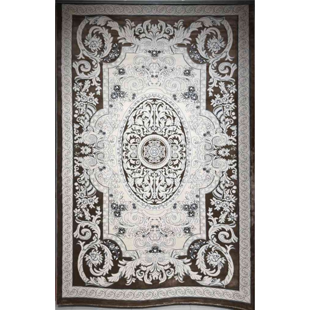 سجاد تركي ياسمين نقش فرنسي 9052A بني مقاس 400*500