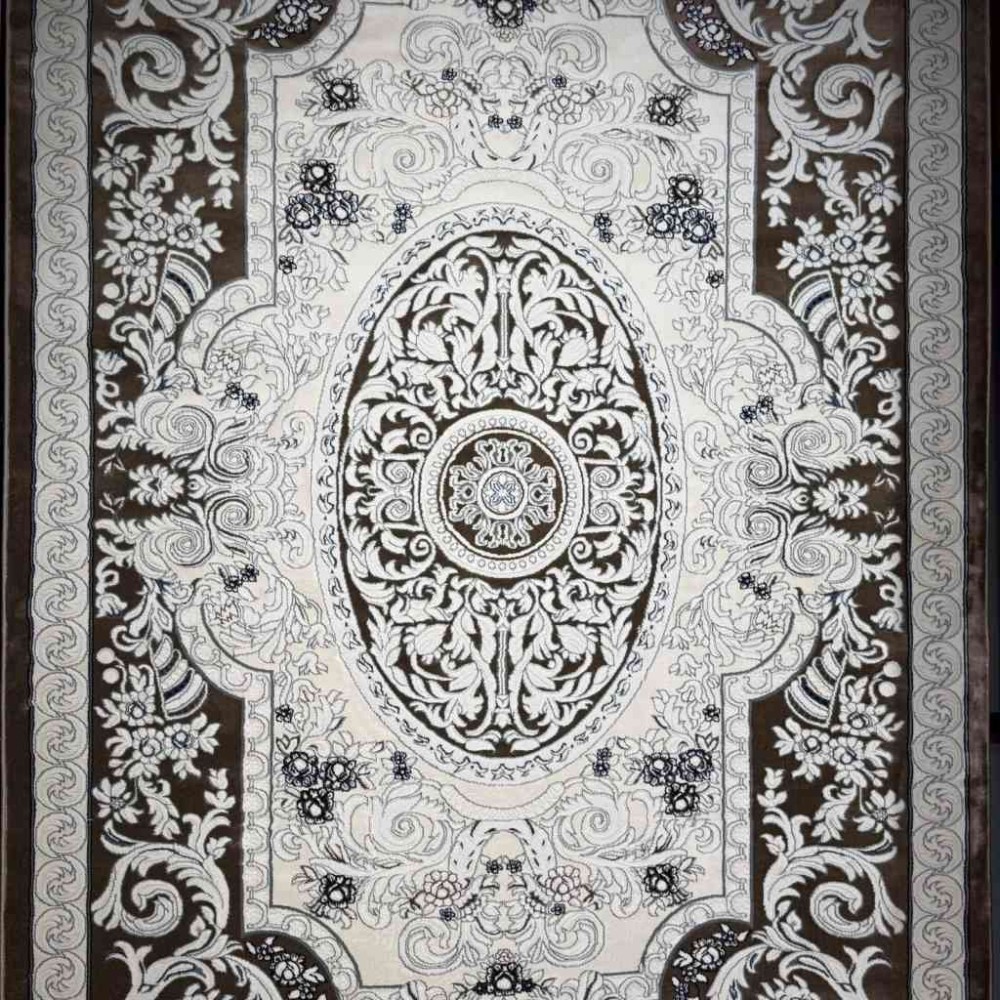 سجاد تركي ياسمين نقش فرنسي 9052A بني مقاس 400*500