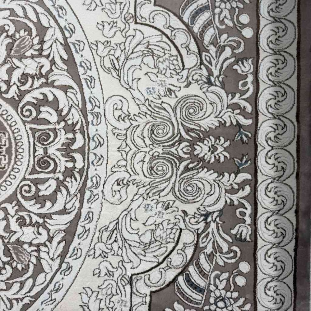 سجاد تركي ياسمين نقش فرنسي 9051A بيج غامق مقاس 250*350