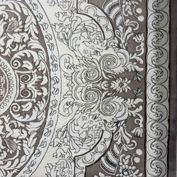 سجاد تركي ياسمين نقش فرنسي 9051A بيج غامق مقاس 300*400