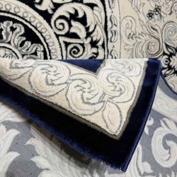 سجاد تركي ياسمين نقش فرنسي 9051A كحلي مقاس 80*150