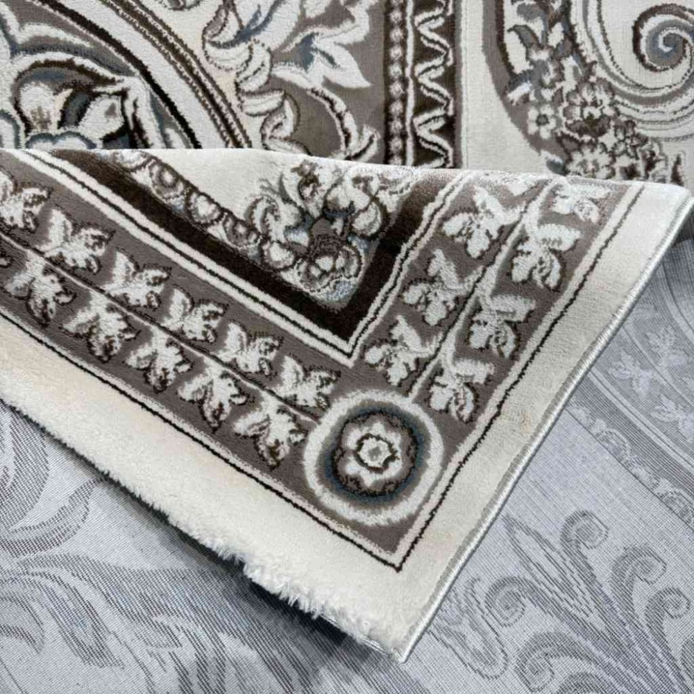 سجاد تركي ياسمين نقش فرنسي 9052A بيج مقاس 400*500