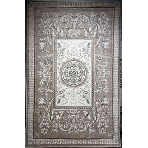 سجاد تركي ياسمين نقش فرنسي 9052A بيج غامق مقاس 80*150