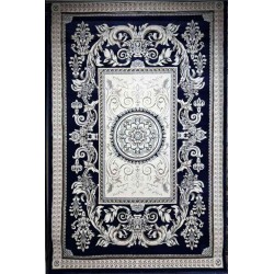 سجاد تركي ياسمين نقش فرنسي 9052A كحلي مقاس 400*500