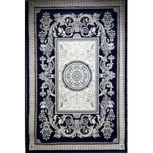 سجاد تركي ياسمين نقش فرنسي 9052A كحلي مقاس 400*500