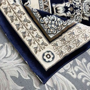 سجاد تركي ياسمين نقش فرنسي 9052A كحلي مقاس 400*500