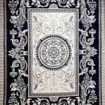 سجاد تركي ياسمين نقش فرنسي 9052A كحلي مقاس 250*350