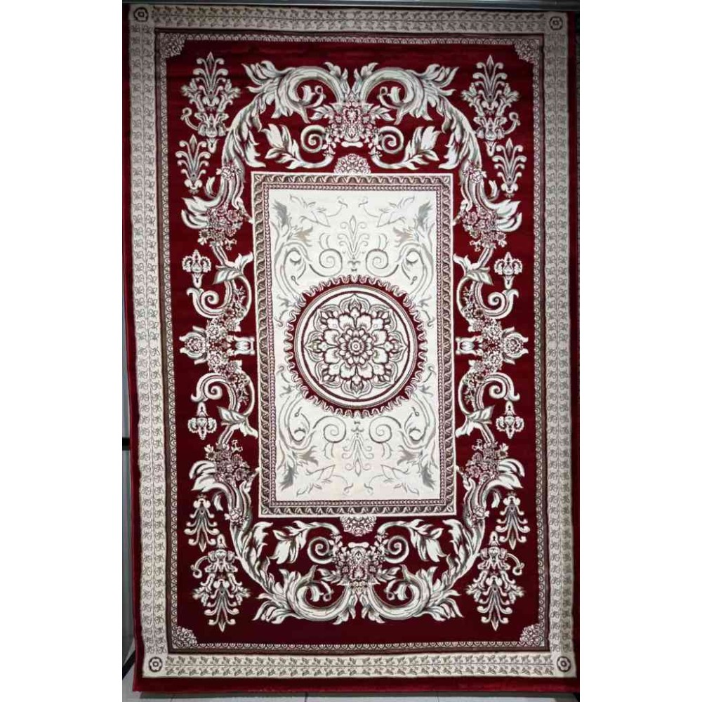 سجاد تركي ياسمين نقش فرنسي 9052A احمر مقاس 400*500