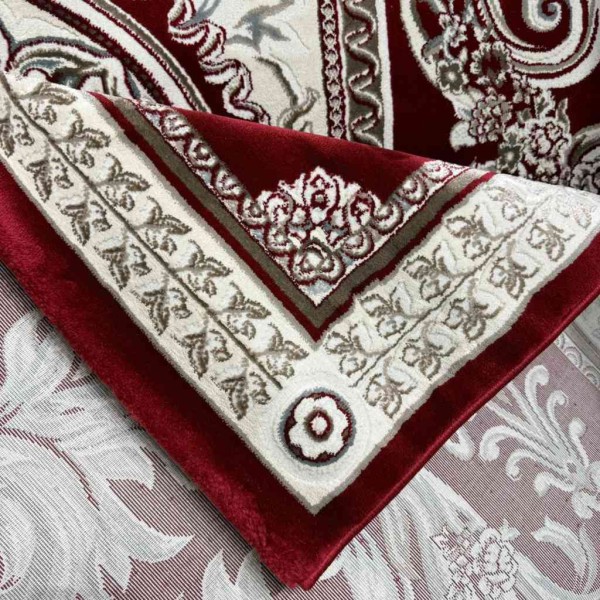 سجاد تركي ياسمين نقش فرنسي 9052A احمر مقاس 300*400