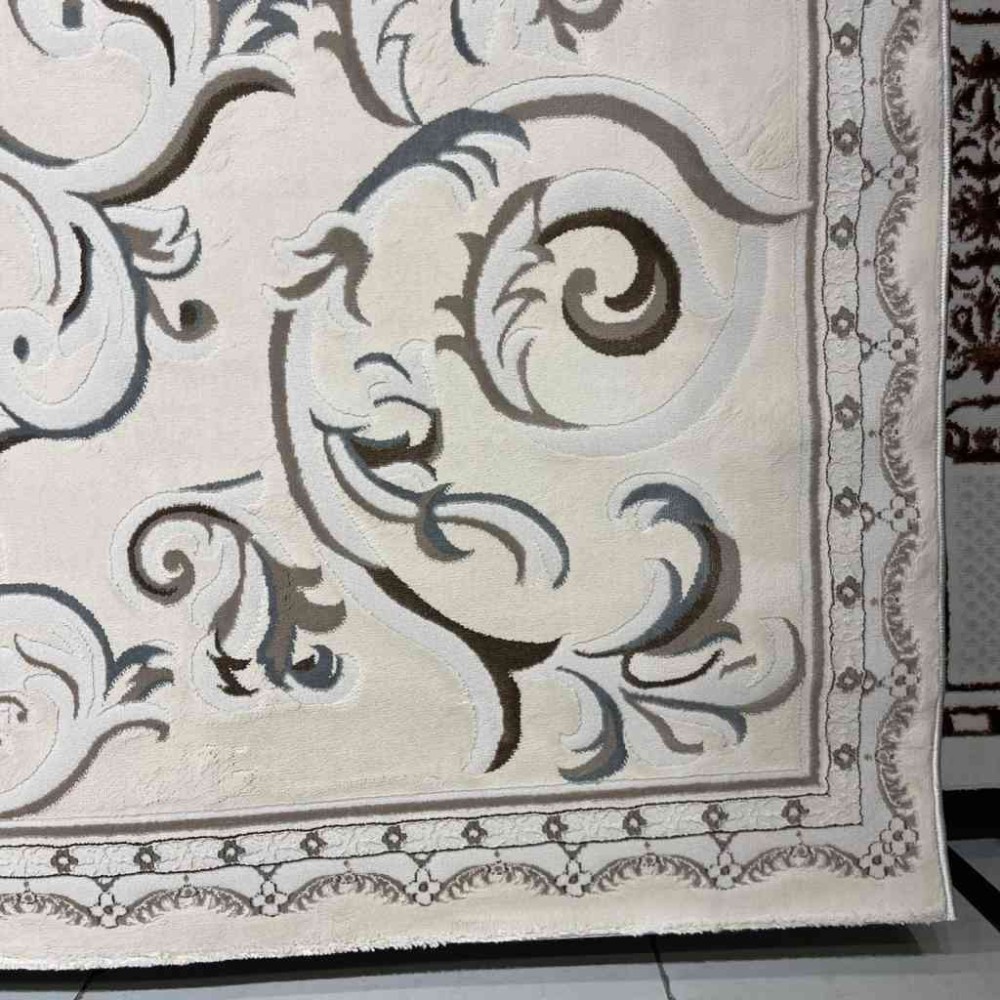 سجاد تركي ياسمين 9053A بيج مقاس 150*220