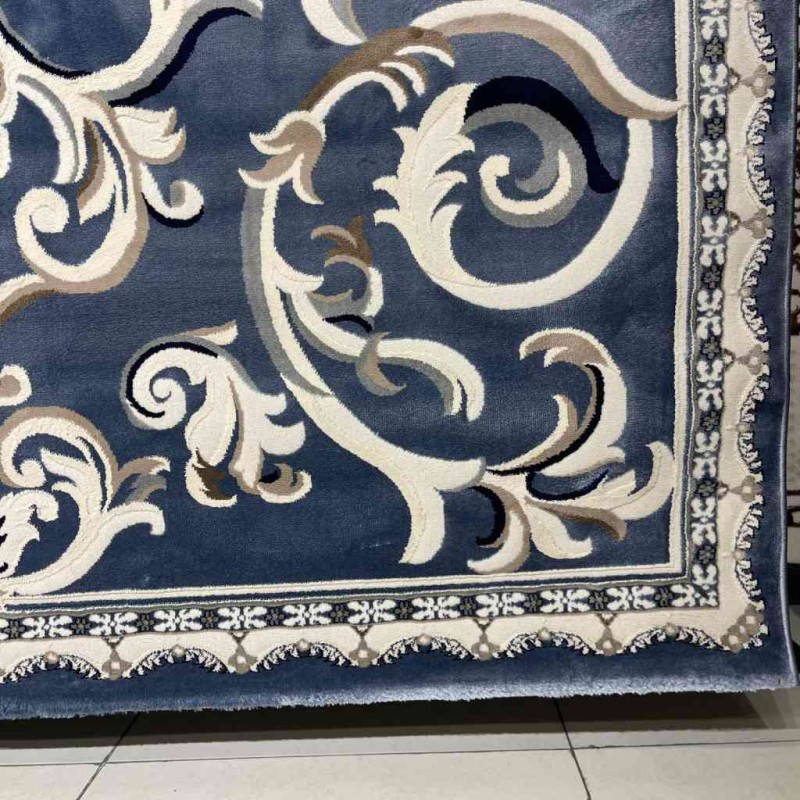 سجاد تركي ياسمين 9053A سماوي مقاس 400*500