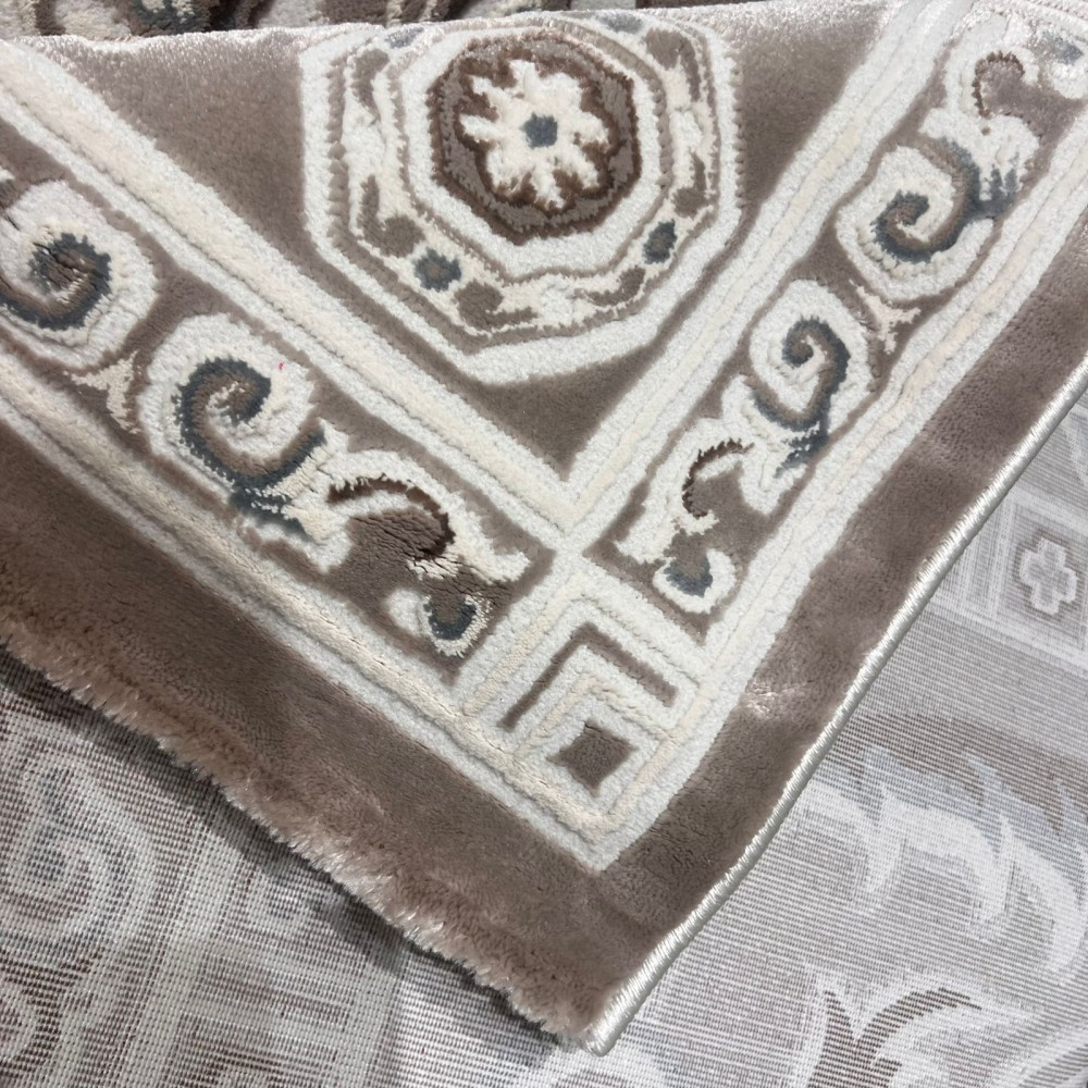 سجاد تركي ياسمين 9073A بيج غامق مقاس 50*80
