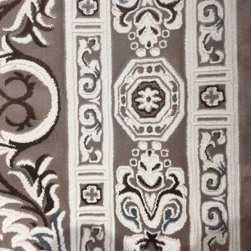 سجاد تركي ياسمين 9073A بيج غامق مقاس 50*80