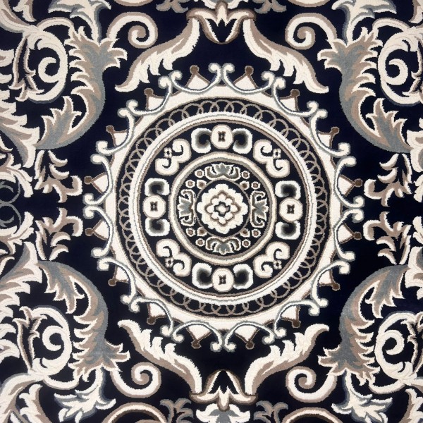 سجاد تركي ياسمين 9073A كحلي مقاس 100*300