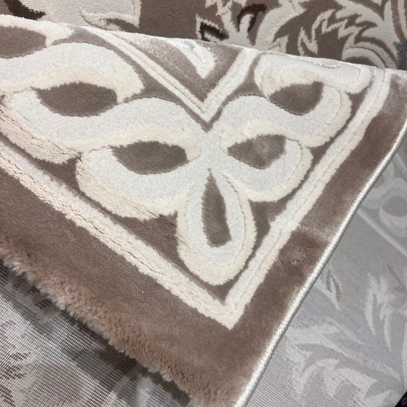 سجاد تركي ياسمين 9074A بيج غامق مقاس 300*400