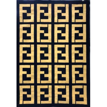 سجاد ماركات فندي اسواد و ذهبي