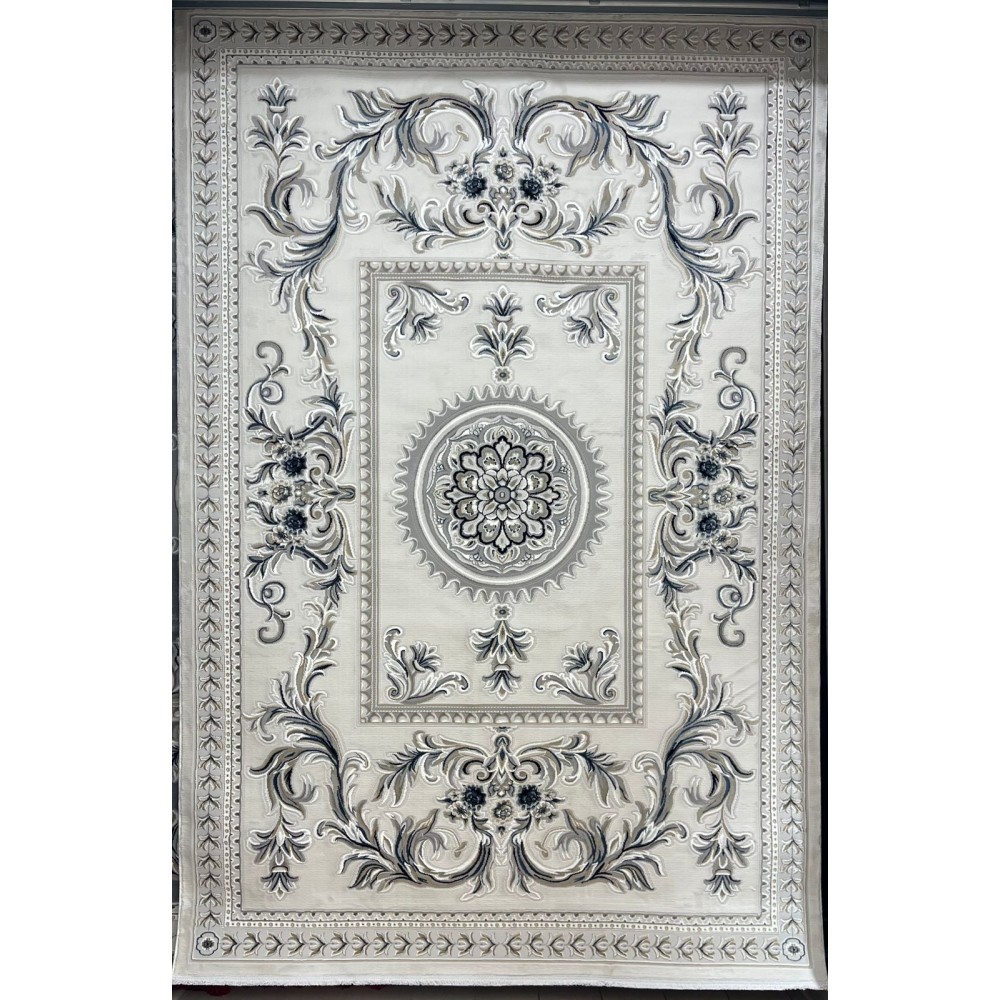 سجاد تركي نقش فرنسي باريس 32125B بيج فاتح مقاس 250*350