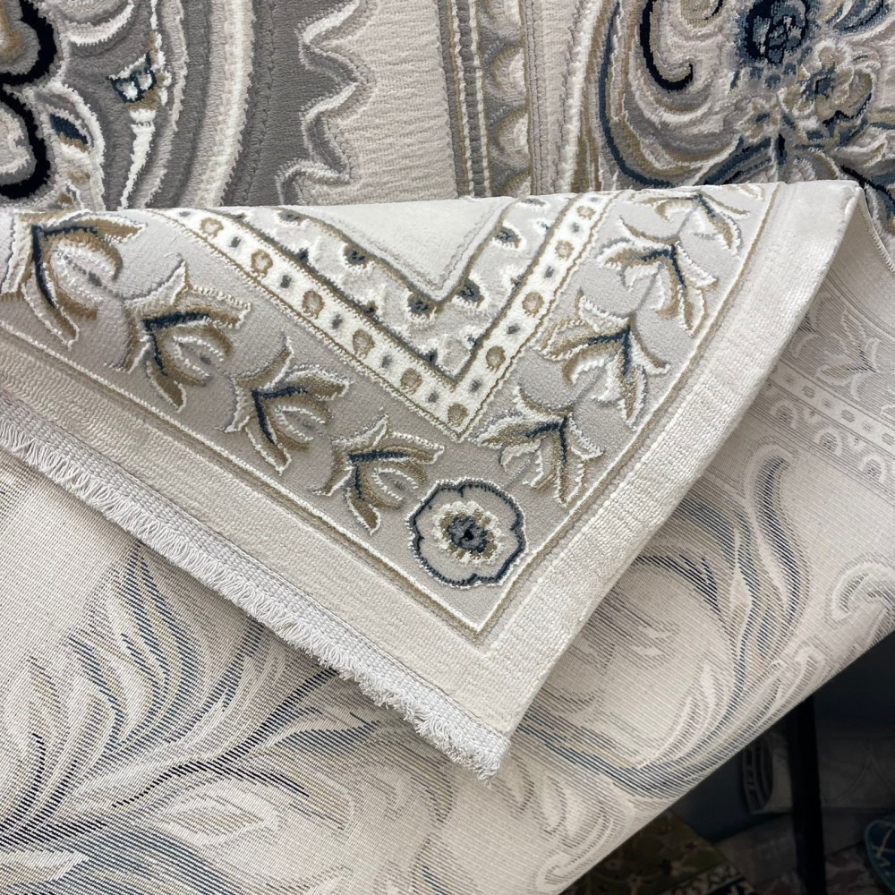 سجاد تركي نقش فرنسي باريس 32125B بيج فاتح مقاس 250*350
