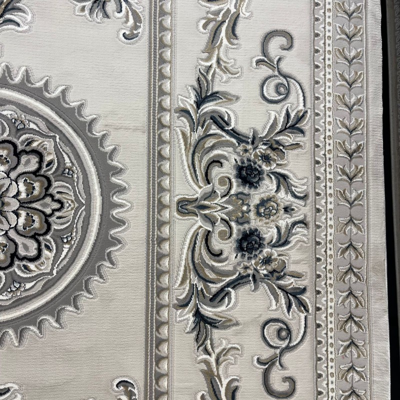 سجاد تركي نقش فرنسي باريس 32125B بيج فاتح مقاس 250*350