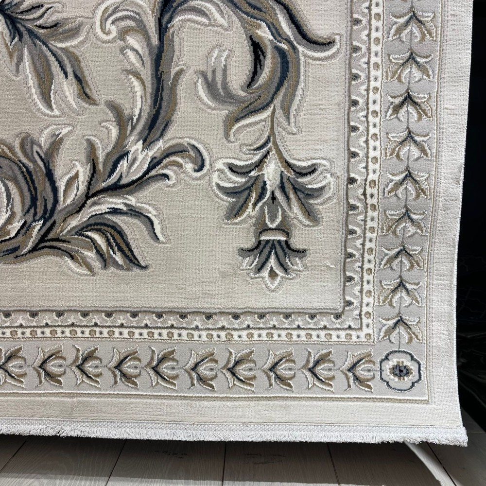 سجاد تركي نقش فرنسي باريس 32125B بيج فاتح مقاس 250*350