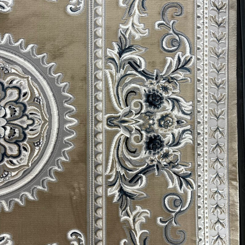 سجاد تركي نقش فرنسي باريس 32125B بيج مقاس 150*230