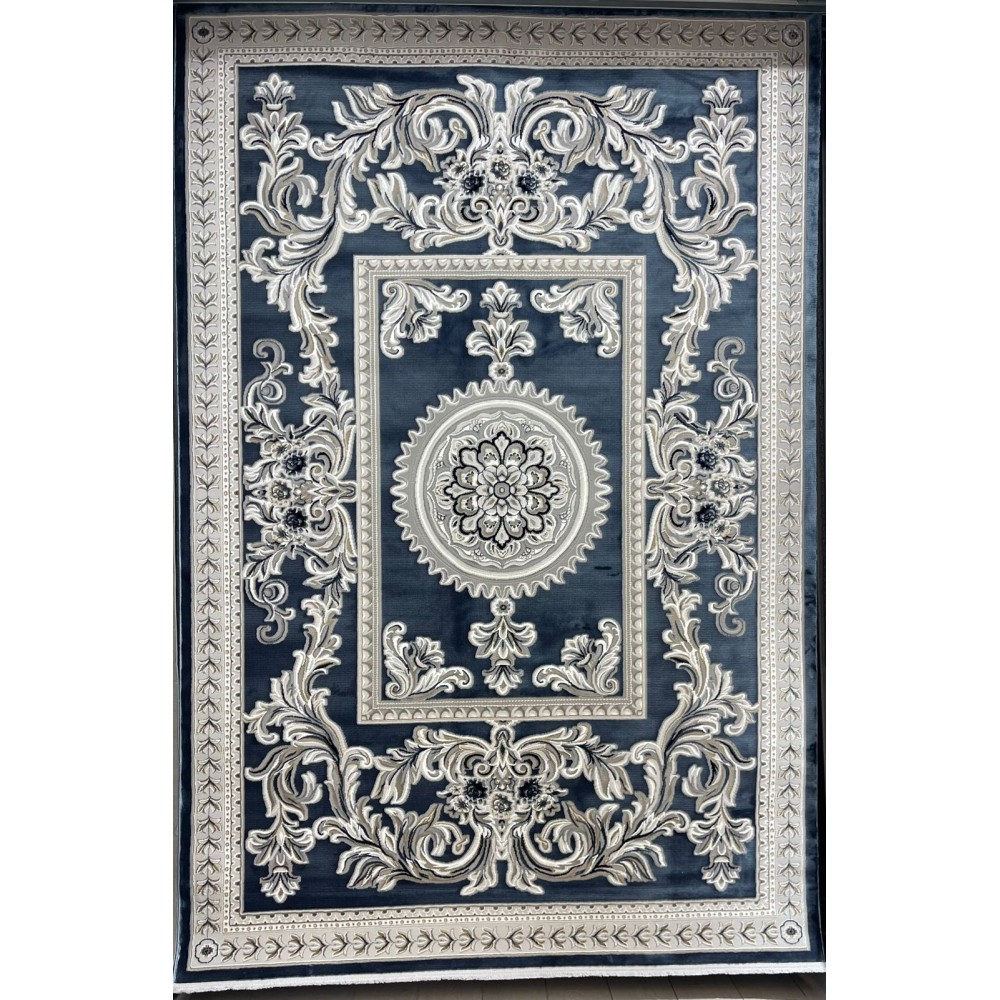 سجاد تركي نقش فرنسي باريس 32125B سماوي مقاس 50*80