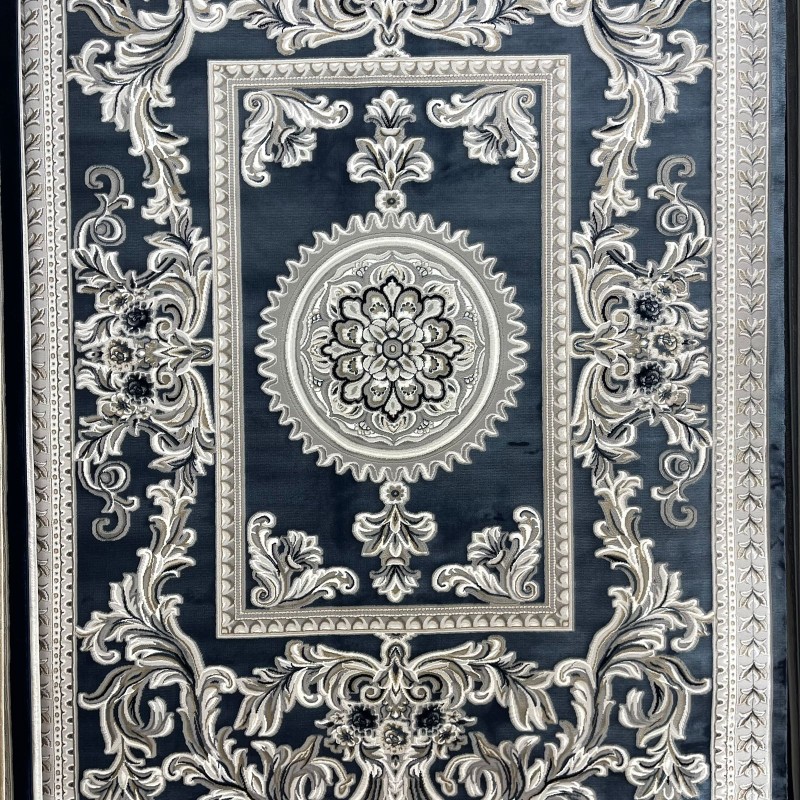 سجاد تركي نقش فرنسي باريس 32125B سماوي مقاس 50*80