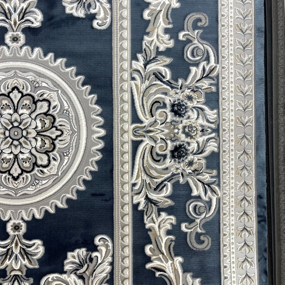 سجاد تركي نقش فرنسي باريس 32125B سماوي مقاس 50*80