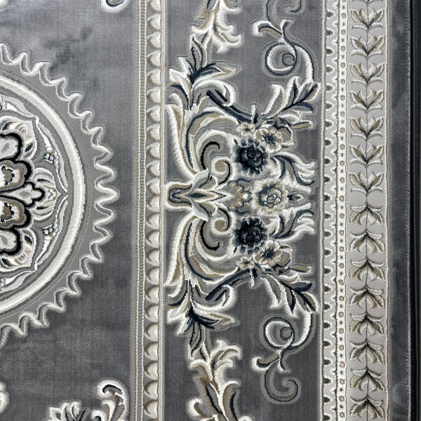 سجاد تركي نقش فرنسي باريس 32125B رصاصي مقاس 150*230