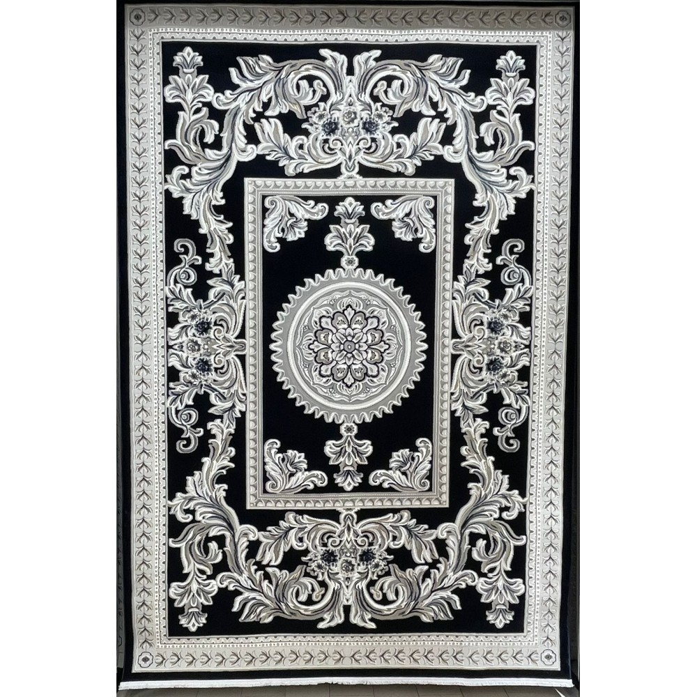 سجاد تركي نقش فرنسي باريس 32125B كحلي مقاس 50*80