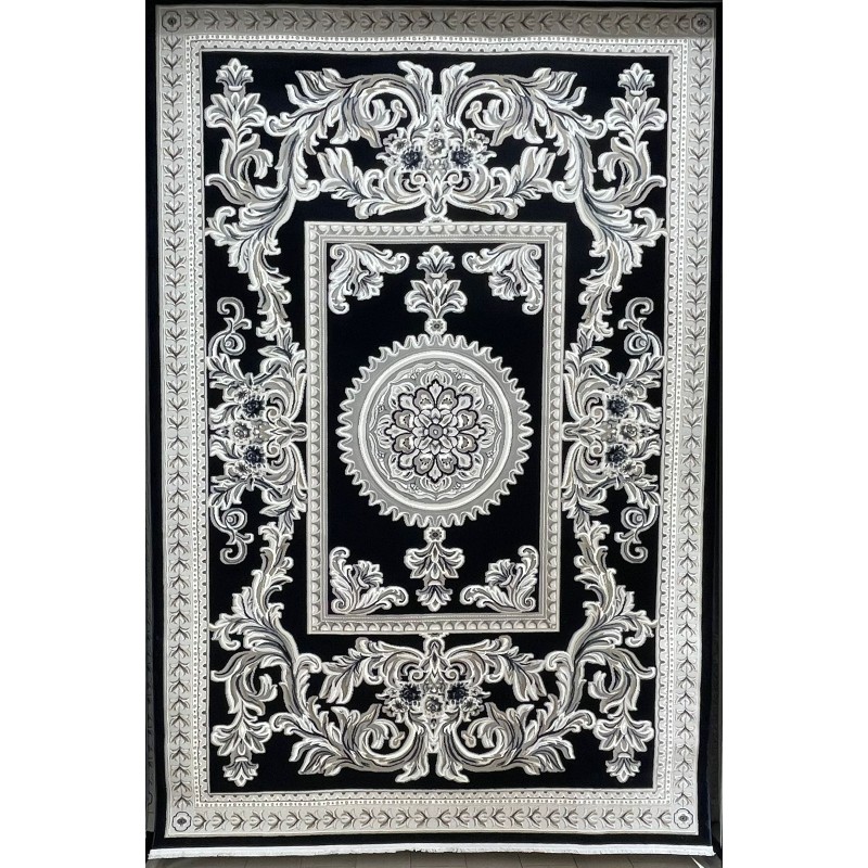 سجاد تركي نقش فرنسي باريس 32125B كحلي مقاس 50*80