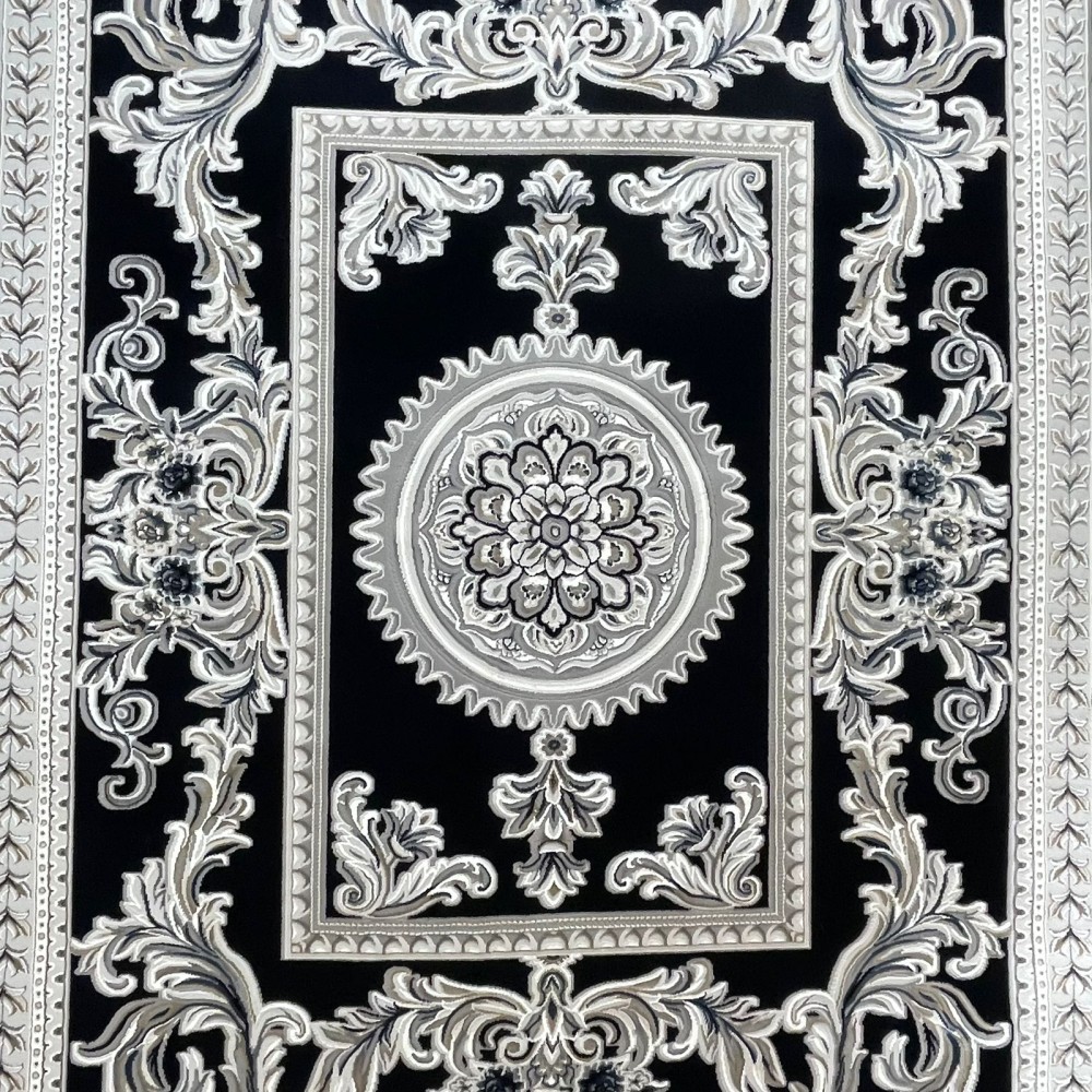 سجاد تركي نقش فرنسي باريس 32125B كحلي مقاس 50*80