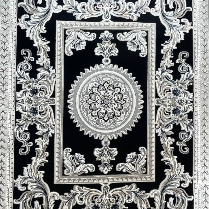 سجاد تركي نقش فرنسي باريس 32125B كحلي مقاس 50*80