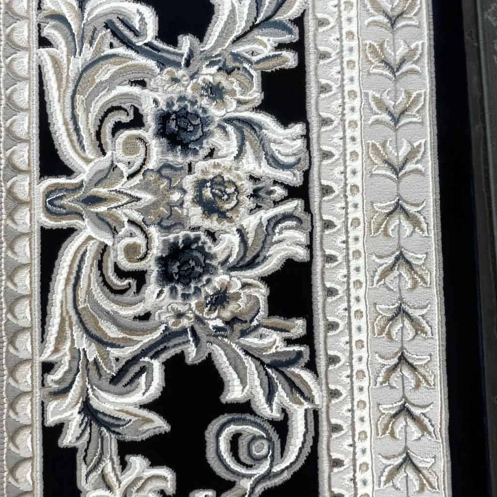 سجاد تركي نقش فرنسي باريس 32125B كحلي مقاس 50*80