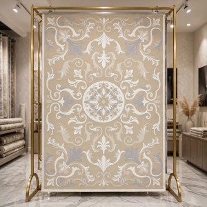 سجاد يدوي الهبه تصميم كوري HR18A بيج كريم مقاس 250*350