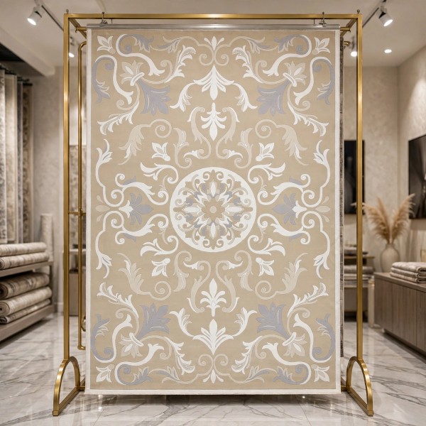 سجاد يدوي الهبه تصميم كوري HR18A بيج كريم مقاس 250*350