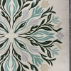 سجاد يدوي الهبه تصميم كوري HR19A كريم اخضر غامق مقاس 250*350