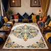 سجاد يدوي الهبه تصميم كوري HR19A كريم كحلي مقاس 200*300