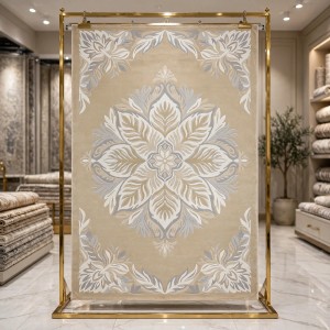 سجاد يدوي الهبه تصميم كوري HR22A بيج كريم مقاس 250*350