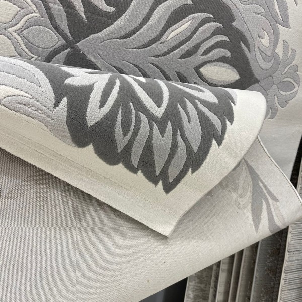 سجاد يدوي الهبه تصميم كوري HR22A رصاصي فاتح بيج مقاس 250*350
