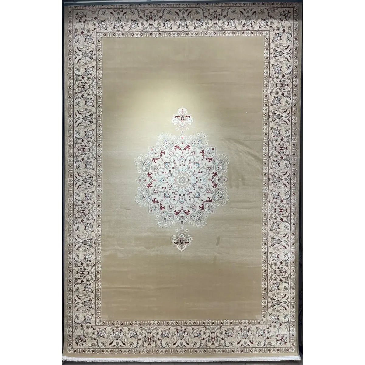 سجاد اصفهان تركي كلاسيك E506B بيج مقاس 100*400 سجاد اصفهان تركي كلاسيك E506B بيج مقاس 100*400