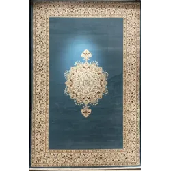 سجاد اصفهان تركي كلاسيك E506B سماوي مقاس 50*80