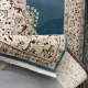 سجاد اصفهان تركي كلاسيك E506B سماوي مقاس 50*80 - اصفهان سجاد تركي كلاسيك