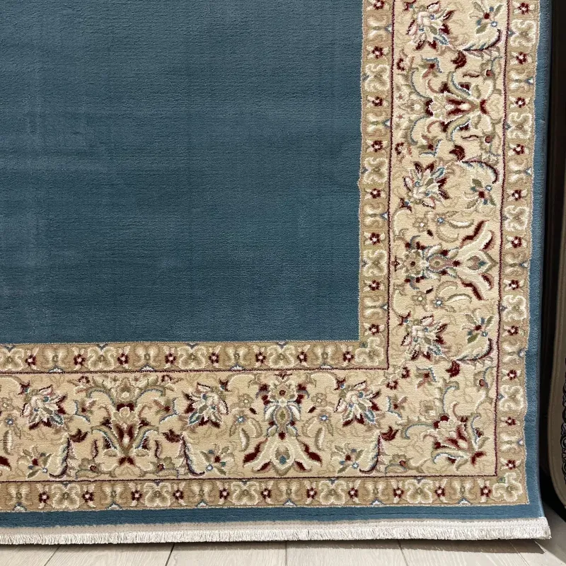 سجاد اصفهان تركي كلاسيك E506B سماوي مقاس 250*350 - اصفهان سجاد تركي كلاسيك