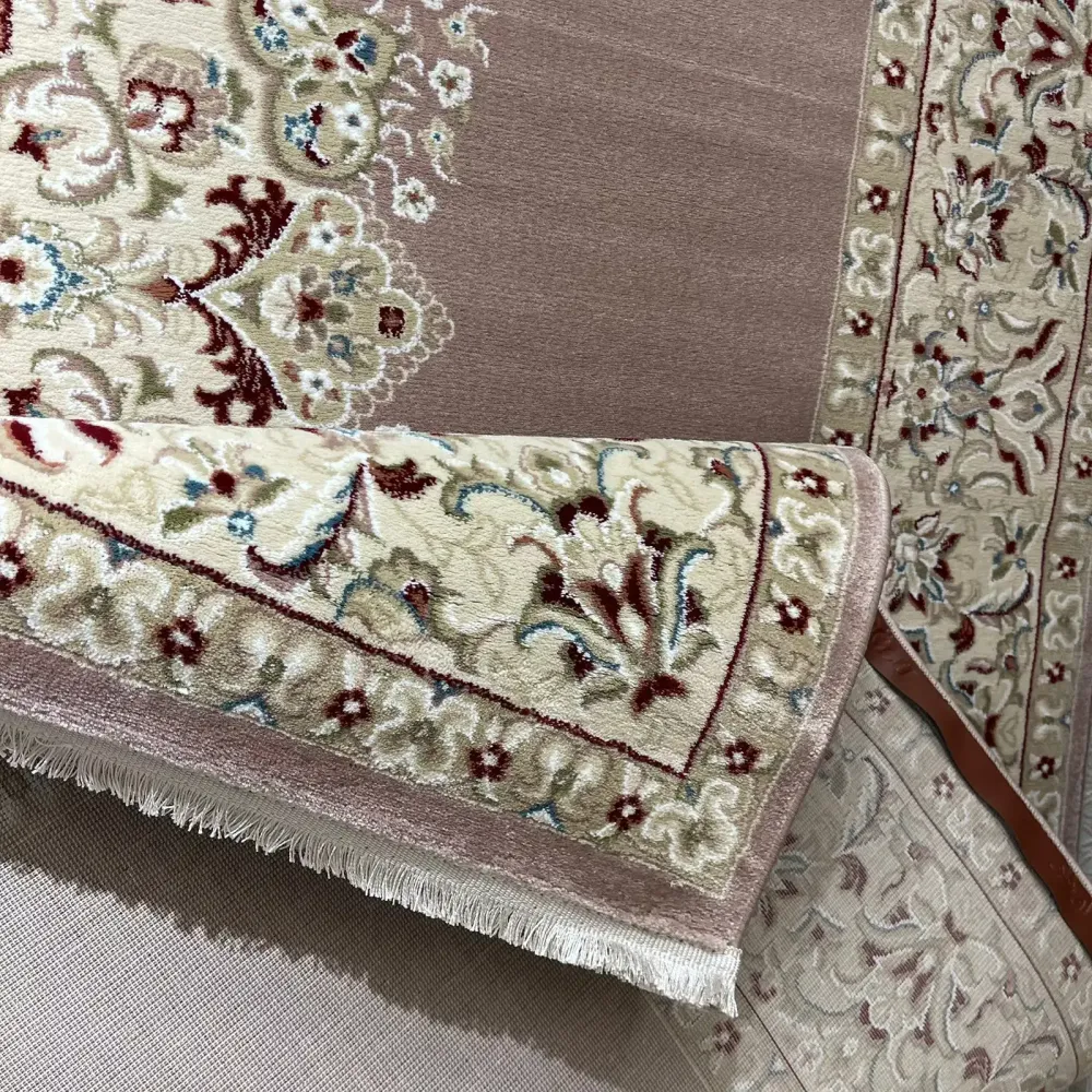 سجاد اصفهان تركي كلاسيك E506B بني مقاس 400*800 - اصفهان سجاد تركي كلاسيك