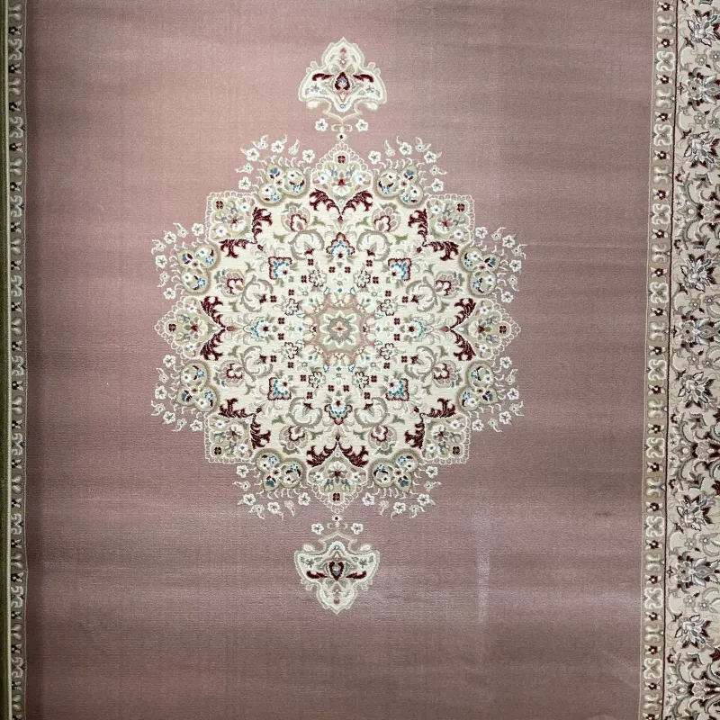 سجاد اصفهان تركي كلاسيك E506B بني مقاس 250*350 - اصفهان سجاد تركي كلاسيك