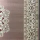 سجاد اصفهان تركي كلاسيك E506B بني مقاس 400*800 - اصفهان سجاد تركي كلاسيك